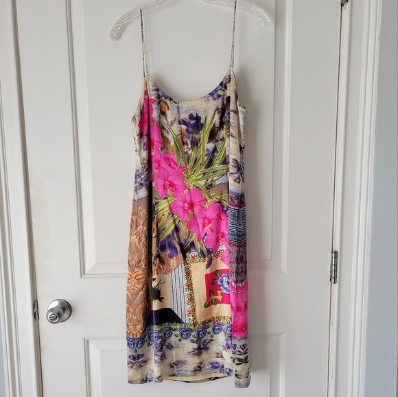 Nicole Miller Dresses & Skirts - Unique Silk Floral Slip Dress